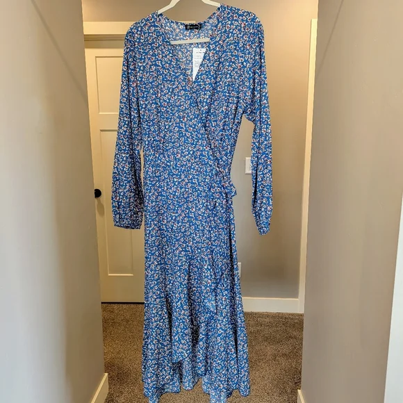LOT of 4 floral wrap dresses, sized XL - Picture 2 of 16